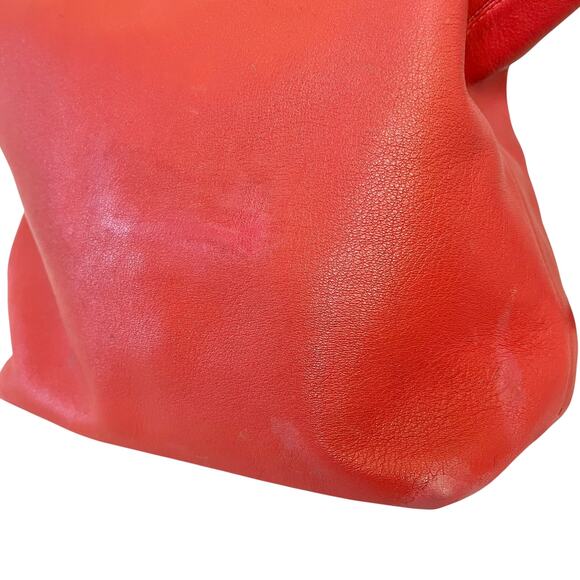 Coach Legacy Carnelian Leather Duffel #19889 - Coral Red Bucket Shoulder Bag - Picture 9 of 10